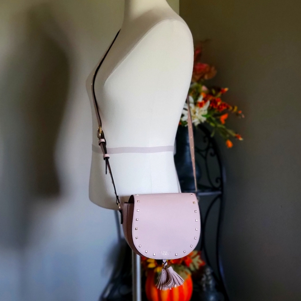 Victoria's Secret Studded Dusty Rose Crossbody Purse